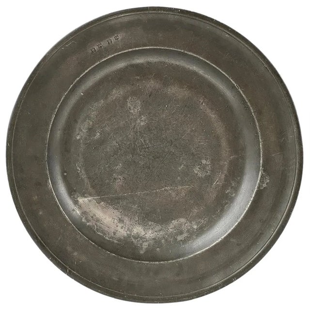 English English Georgian Pewter Charger Plate For Sale - Image 3 of 8