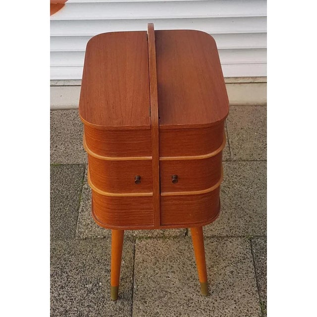 Mid-Century Danish Teak Sewing Cabinet, 1960s For Sale - Image 4 of 5