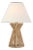 Chapman & Myers by Visual Comfort Signature Antigua 15" Cordless Accent Lamp in Natural Abaca with Linen Shade For Sale