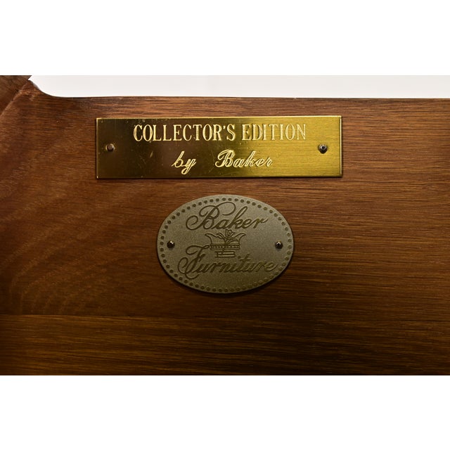 Brown 1980s Baker Furniture Dutch Baroque Burled Walnut Bombe Chest or Commode For Sale - Image 8 of 14