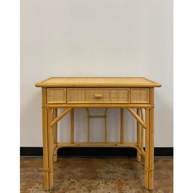 Really great lines on this bamboo writing desk. Good looking from all angles! Go ahead, sit down and write some letters.