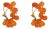 Harper Hoops, Orange, Clip On For Sale