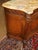 French French Louis XVI Style Marble Top Burl Wood Server Dresser Commode Circa 1920 For Sale - Image 3 of 14
