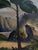 Tropical Landscape Oil Painting sight: 19 ½ x 23 ½ in., frame: 24.5" x 28.5" x 1.6" Unknown Artist Signature appears to be...
