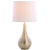 A luxurious addition to any living room, this contemporary table lamp is a classic. Crafted with a radiant plated gold...