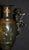 Vintage Mixed Metal Vase French Style Urn With Figural Cherubs and Cranes For Sale - Image 4 of 17