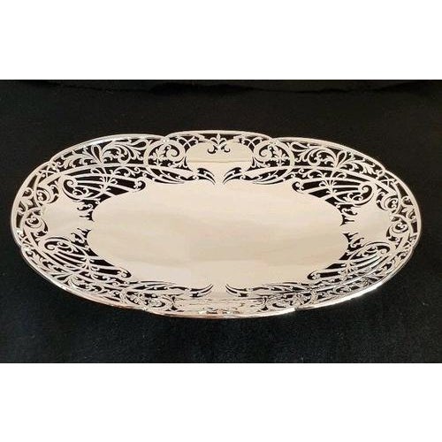 A substantial george vi sterling silver table centre, cake stand or compotier, hallmarked sheffield 1942 and made by...