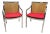 Armchairs Stow Davis Mid-Century Modern Chrome & Cane Baughman Attr For Sale