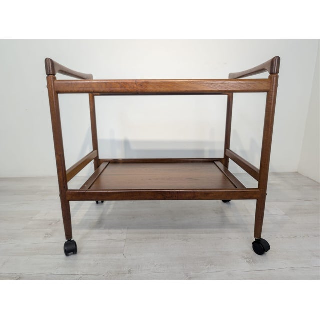 Vintage Danish Teak Bar Cart from Dyrlund, 1960s For Sale - Image 6 of 16