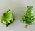Shabby Chic 1960s Pair Cute Ceramic Frog Figurines Lamp Finials For Sale - Image 3 of 5