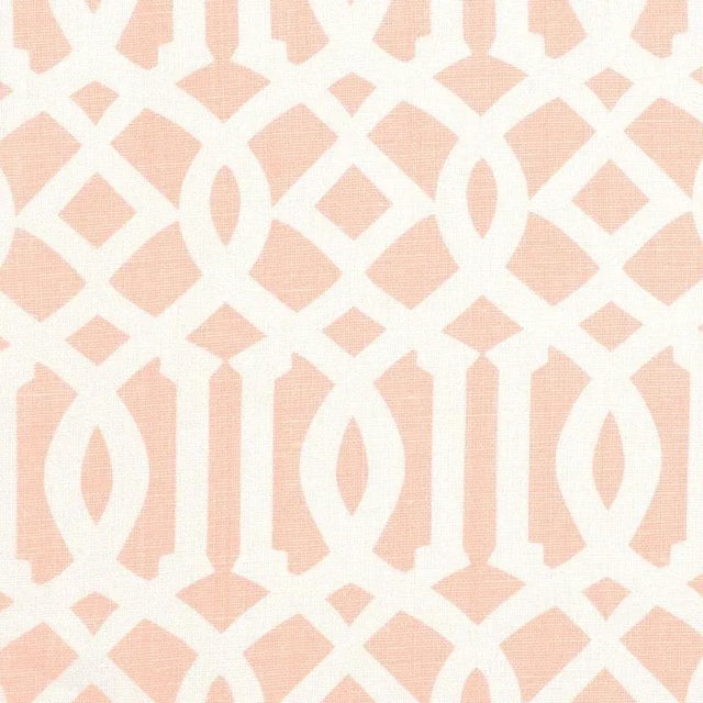 Sample- Schumacher Imperial Trellis Ii Fabric in Blush For Sale