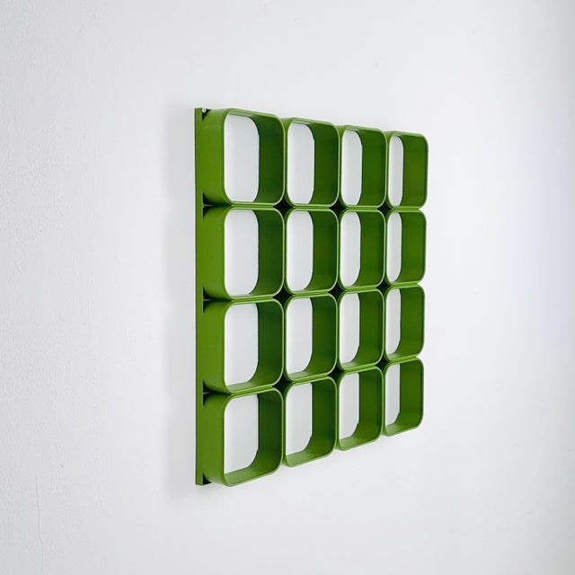 Space Age Green Plastic Wall or Ceiling Panels System, Switzerland, 1970s For Sale - Image 3 of 11