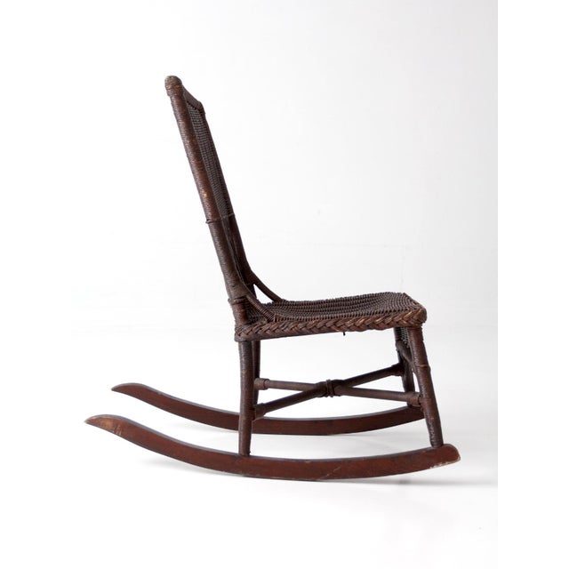 Antique Victorian Wicker Rocking Chair For Sale - Image 14 of 18