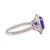 Tiffany & Co. Platinum Double Soleste Round Shape 3ct Tanzanite Diamond Ring, Size 6.5 For Sale In New York - Image 6 of 11