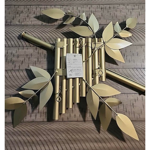 Artisan House 1990s Artisan House Minstrel Pipes of Pan with flute and olive branches For Sale - Image 4 of 5