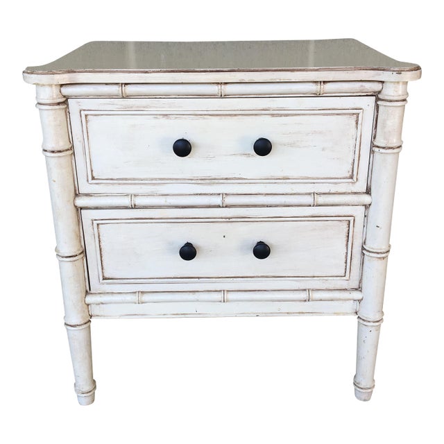 Henry Link Bali Hai Collection Faux Bamboo 2 Drawer Nightstand For Sale