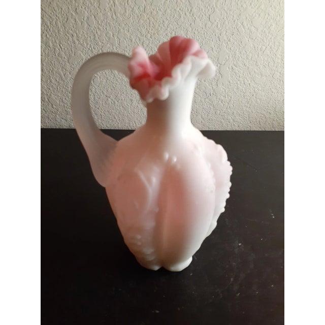 1960s 1960s Fenton Pink Embossed Opalescent Cruet For Sale - Image 5 of 6