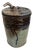 Mid 20th Century Studio Pottery Vessel With Sculptural Lizard Lid For Sale