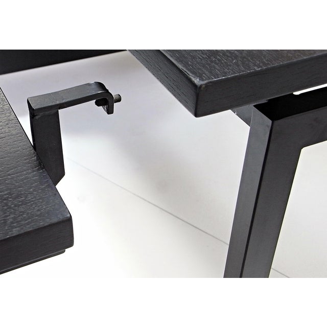 Writing Desk with Typewriter Desk in Black Stained Oak by Herbert Hirche for Christian Holzäpfel KG, Germany, 1960s For Sale - Image 13 of 18