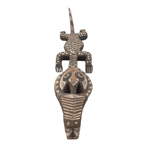 1970s Bobo Nuna/Bwa Crocodile Mask From Burkina Faso - 62" H X 11" W X 9" D