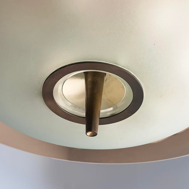 1950s Mid-Century Modern Italian Glass Model 1462 Pendant Light by Max Ingrand for Fontana Arte, 1950s For Sale - Image 5 of 13
