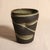 Signed Handmade Studio Pottery Cup With Abstract Green Drip Glaze on Dark Clay For Sale - Image 4 of 12