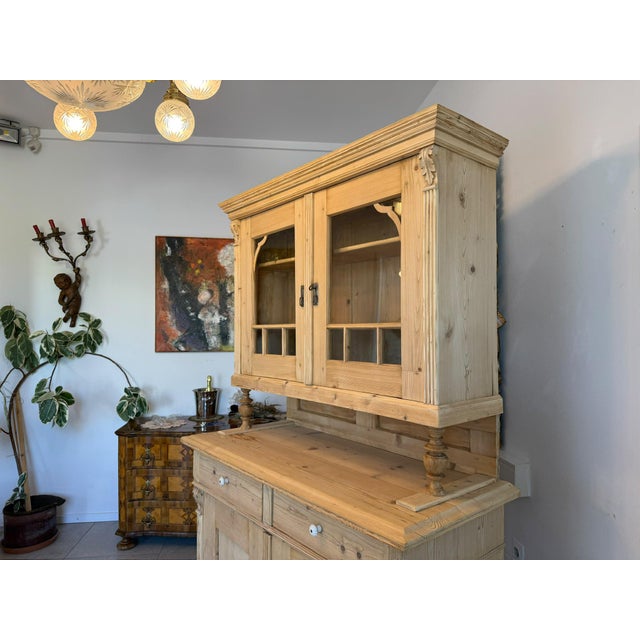Gründerzeit Kitchen Farmhouse Sideboard in Softwood For Sale - Image 5 of 11