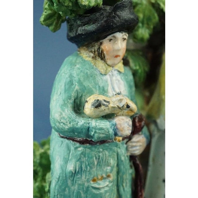 19th Century English Staffordshire Ceramic Sculpture of Peasant Family with Child attributable to John Dale, 1800s For Sale - Image 15 of 18