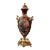 Burgundy French Porcelain Vase – Romantic Victorian Scene With Gold Accents For Sale