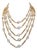 Vintage 1960s Signed Vendome Goldtone Aurora Borealis Beaded Multistrand Necklace For Sale