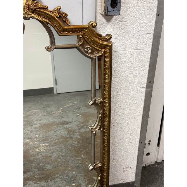 Louis XV Style Gilt Baroque Wall Mirror, Vintage For Sale - Image 9 of 12
