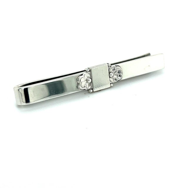 Silver 1990s Georg Jensen Estate Mens Tie Bar Silver For Sale - Image 8 of 9