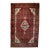 Vintage Persian Bidjar Rug, Hand-Knotted Wool, Herati Geometric Pattern, Red & Ivory, 5x8 For Sale