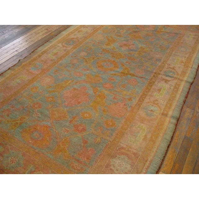 19th Century 19th Century Turkish Oushak Carpet ( 4'10 x 8'8" - 147 x 264 ) For Sale - Image 5 of 5