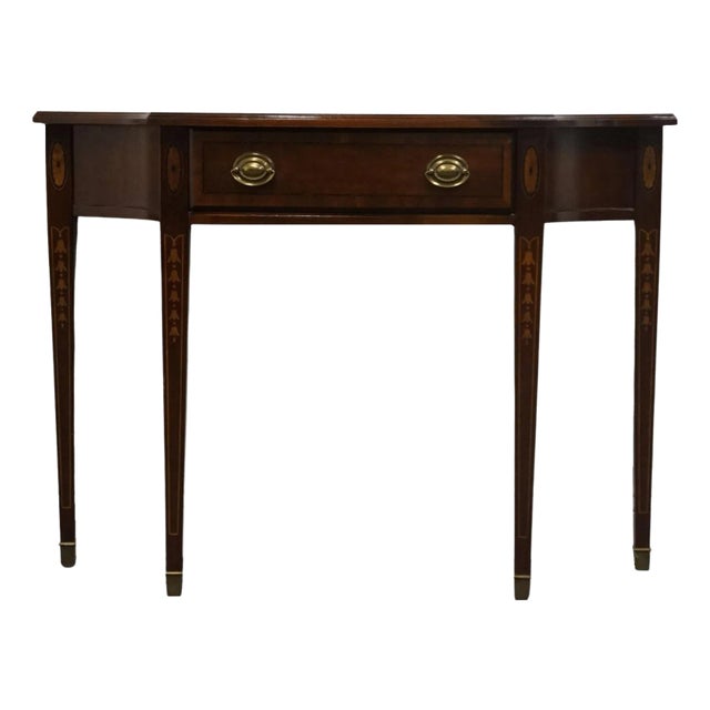 Stanley Furniture Stoneleigh Mahogany Traditional Federal Duncan Phyfe Style 40" Accent Console Table For Sale