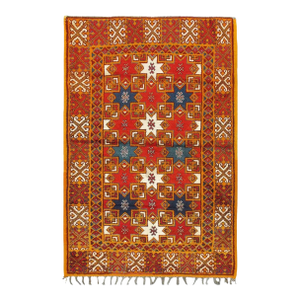 Vintage Moroccan Area Rug 4'1 X 6'6