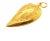 Etched Floral Pear Shape 24k Gold Charm Pendant For Sale