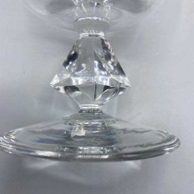 Champagne/Shebert Crystal Stemware "Aquarius Clear" by Bryce- Set of 4 For Sale - Image 12 of 12