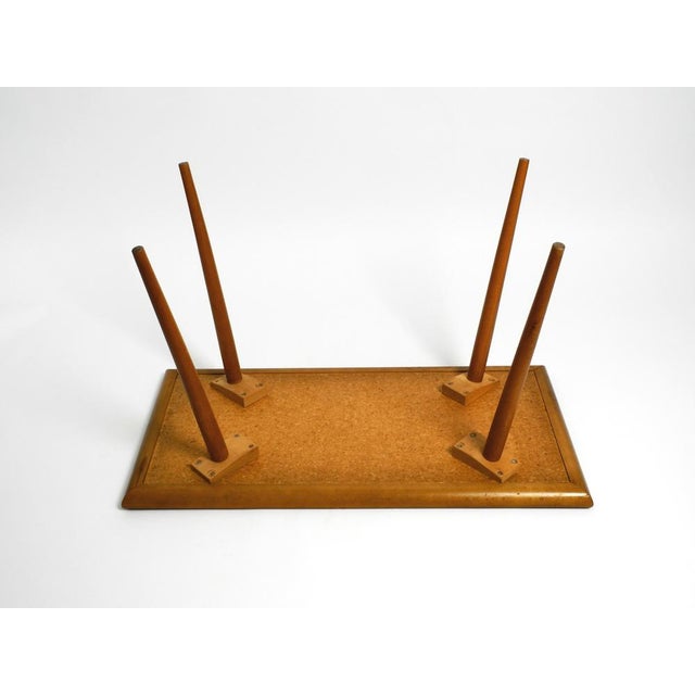 Long Mid-Century Walnut Wood Coffee Table with Mosaic Surface For Sale - Image 9 of 18