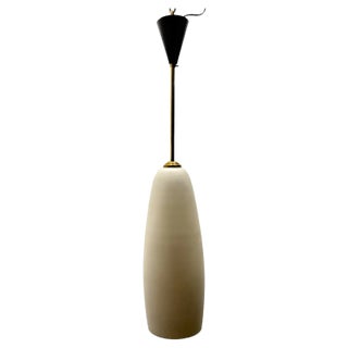 Italian Opaline Glass Pendant Light, 1960s For Sale