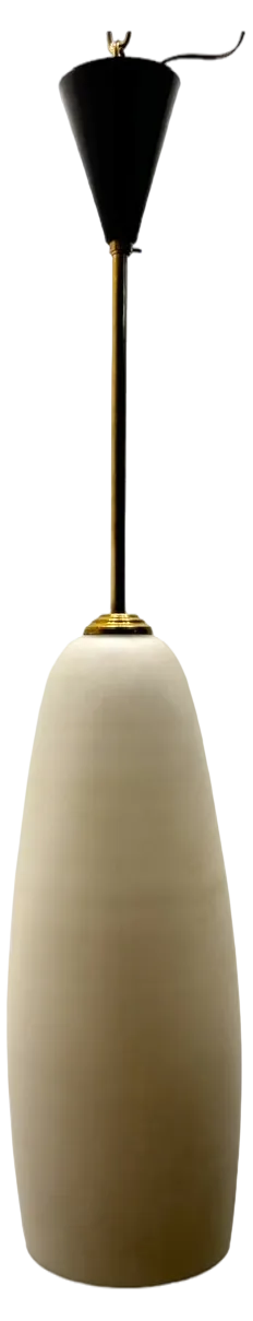 Italian Opaline Glass Pendant Light, 1960s