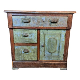 Antique Primitive Jelly Cupboard Cabinet Dry Sink Washstand For Sale