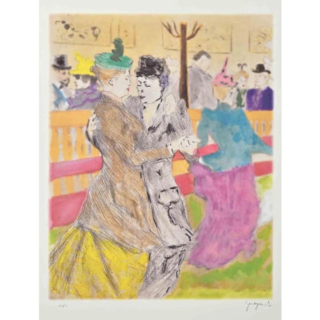 Contemporary Martine Goeyens, The Dance, Original Lithograph, 2000s For Sale - Image 3 of 3