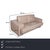 Modern Rolf Benz Set of Three-Seater and Two-Seater Leather Sofas in Cream Beige, Set of 2 For Sale - Image 3 of 11