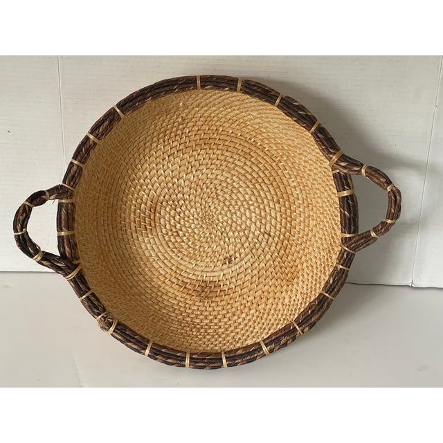 1970s 1970s Vintage South Carolina Sweatgrass Handmade Basket For Sale - Image 5 of 5