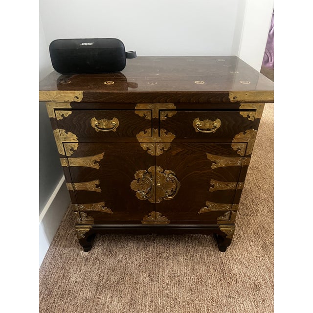 Asian Antique Mid-Century Oriental 5 Piece Cabinet Set For Sale - Image 3 of 10