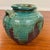 Green Vintage Oribe Style Studio Pottery Handled Vessel With Emerald Green Drip Glaze For Sale - Image 8 of 10