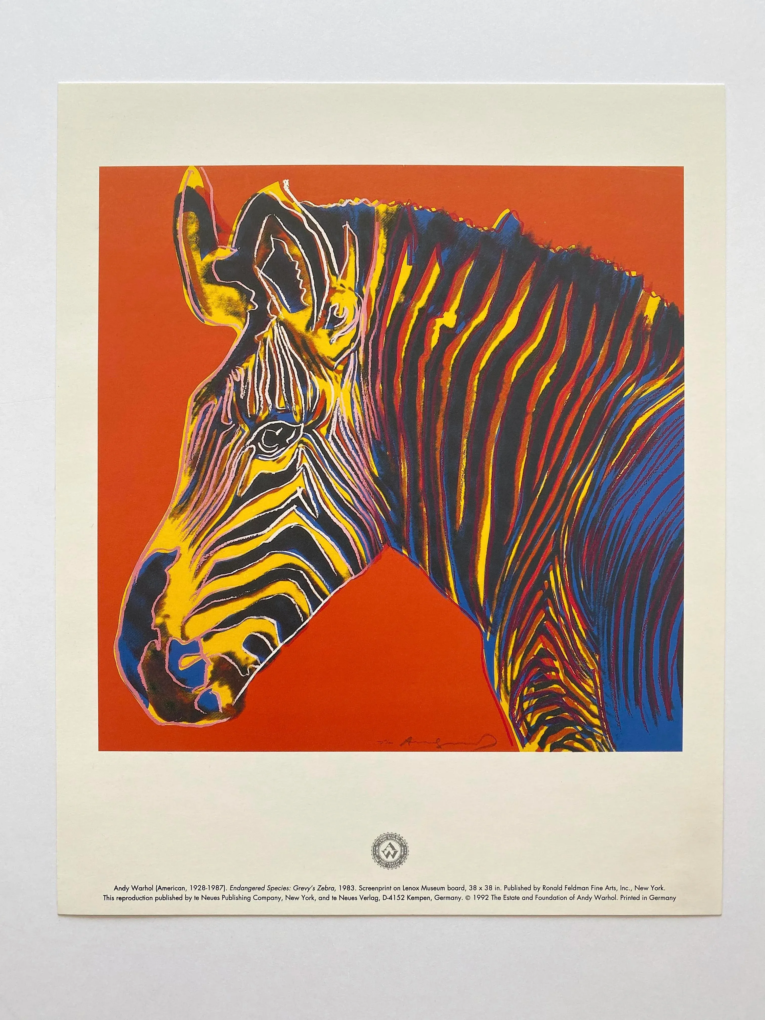 絵画 Zebrappy andy-warhol-estate-vintage-