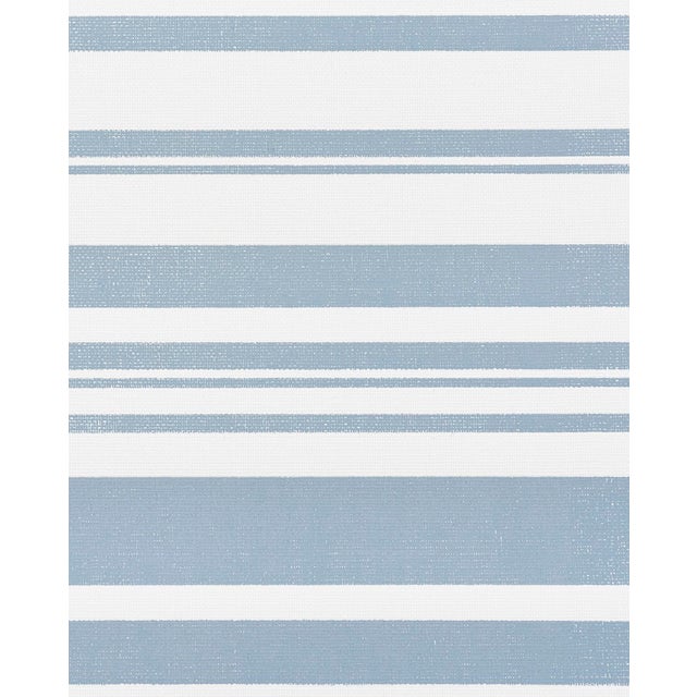 Schumacher Horizon Paperweave Wallpaper in Sky For Sale