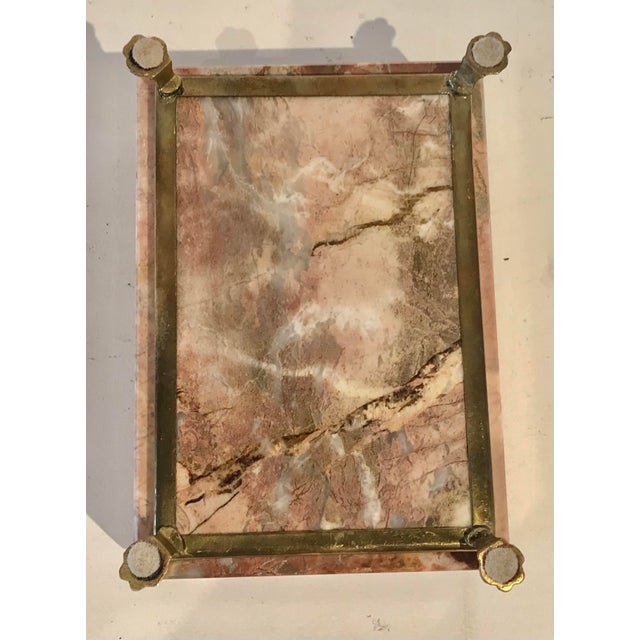 1960s Pink Marble Lidded Rectangular Jewelry Box For Sale In Chicago - Image 6 of 8